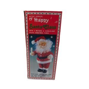 Vtg. 1988 Funny Toys 15” Happy Figure Santa Claus Music & Motion Christmas Time!